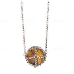 Caged Tigers Eye Sphere Necklace